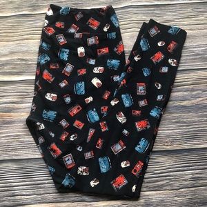 TC Lularoe Leggings-retro electronics design